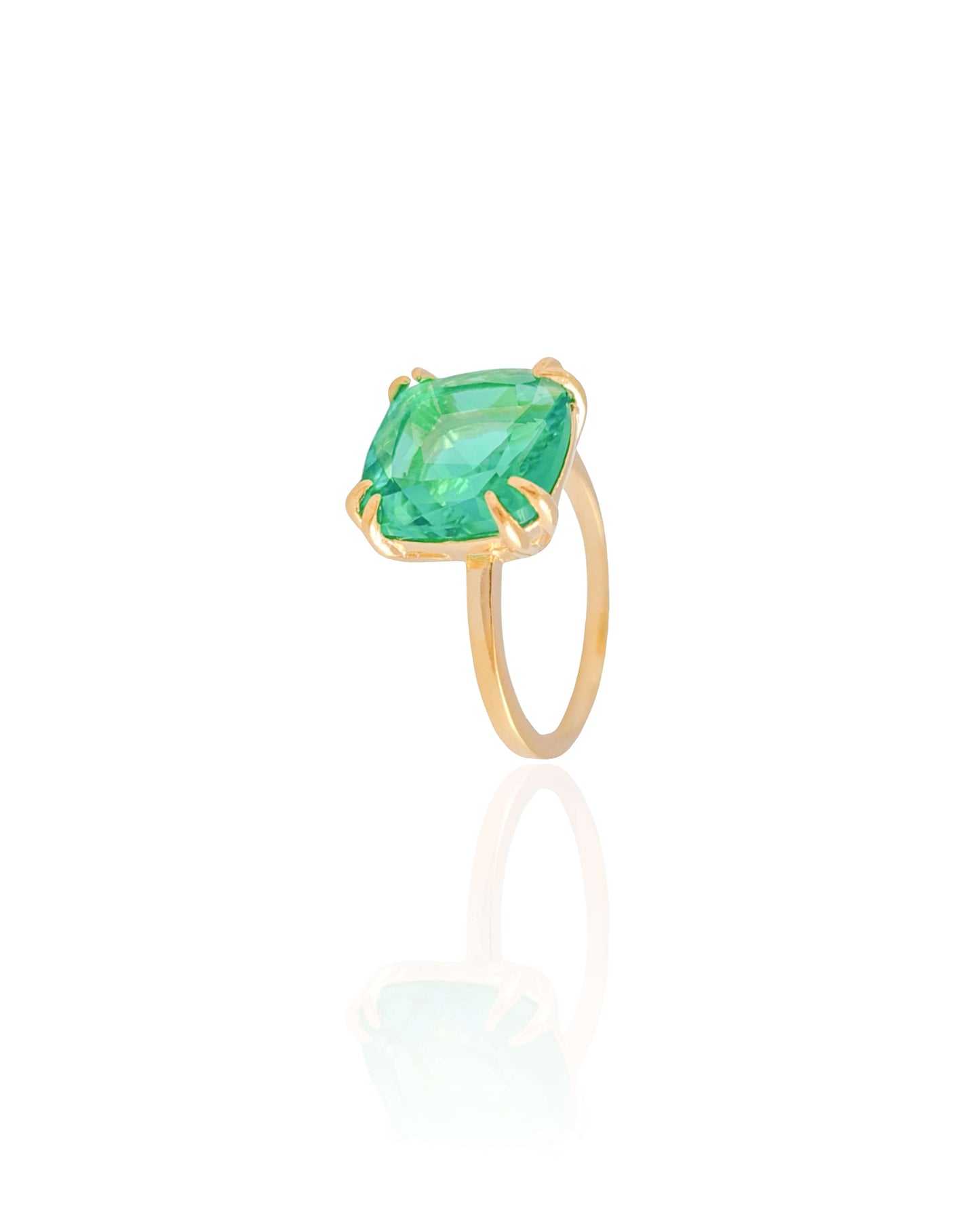 Bague tourmaline 21 plaquée or 18 carats