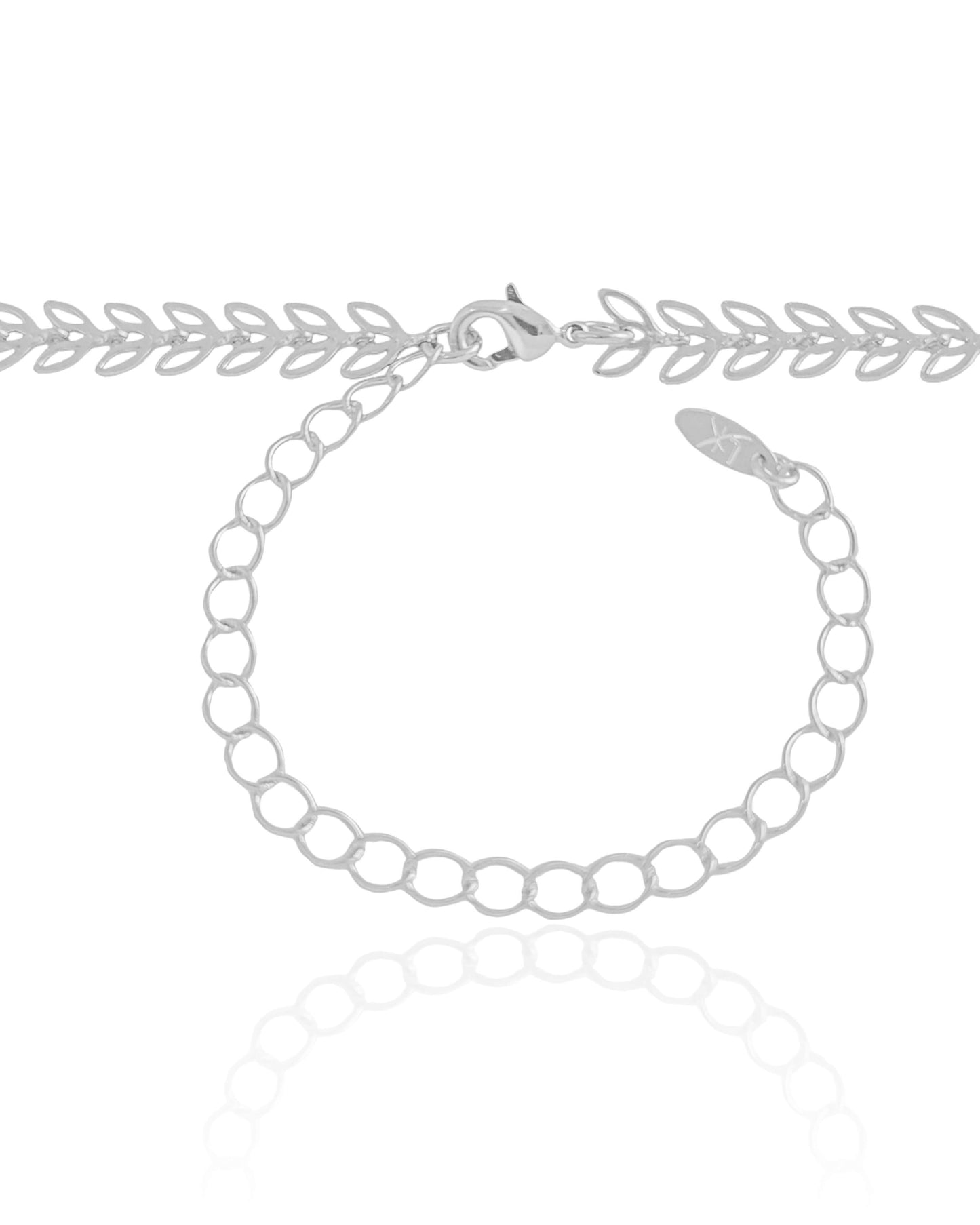 Choker Folhas Vazadas Ródio Branco
