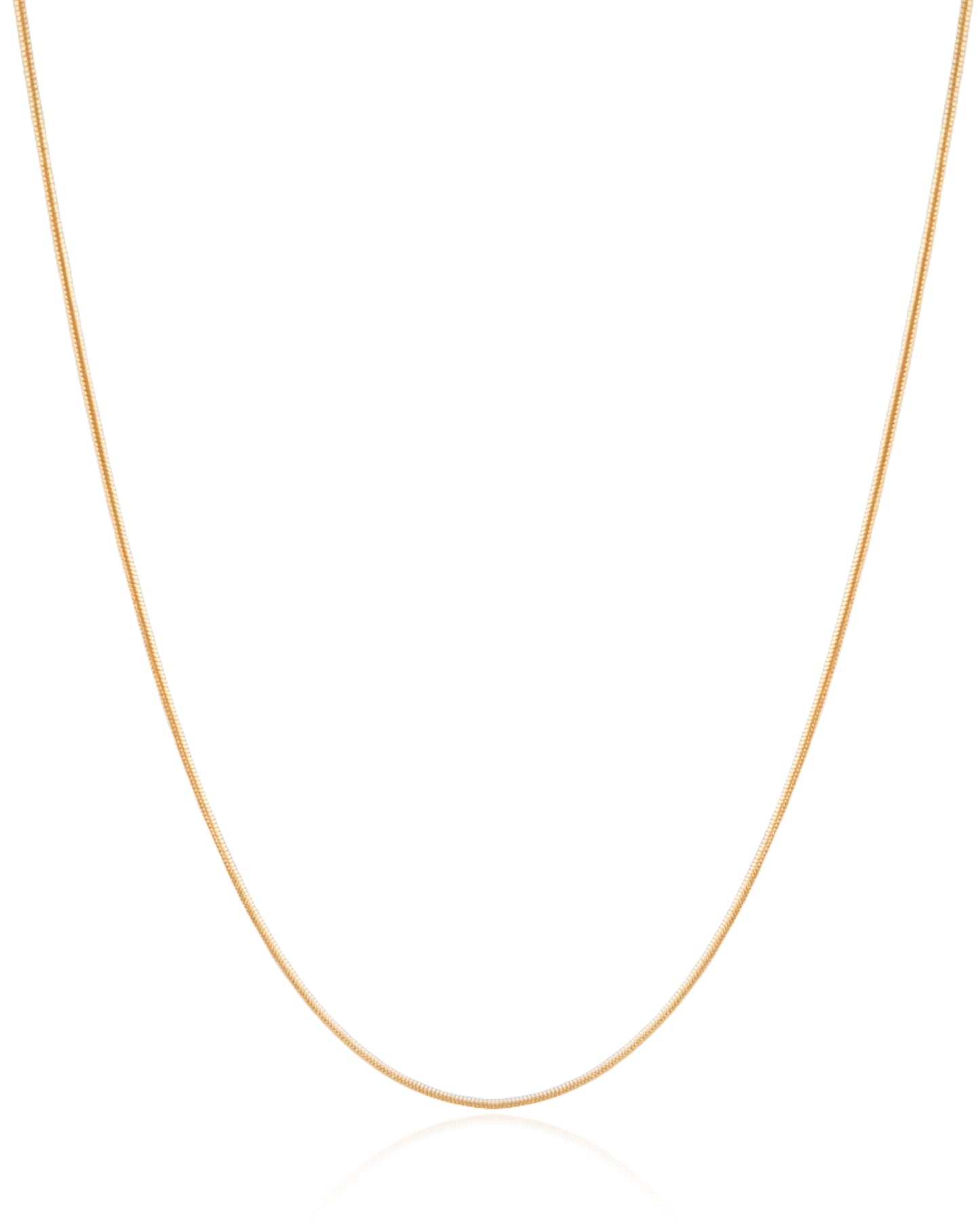 Collier ras du cou longue queue de rat plaqué or 1 mm