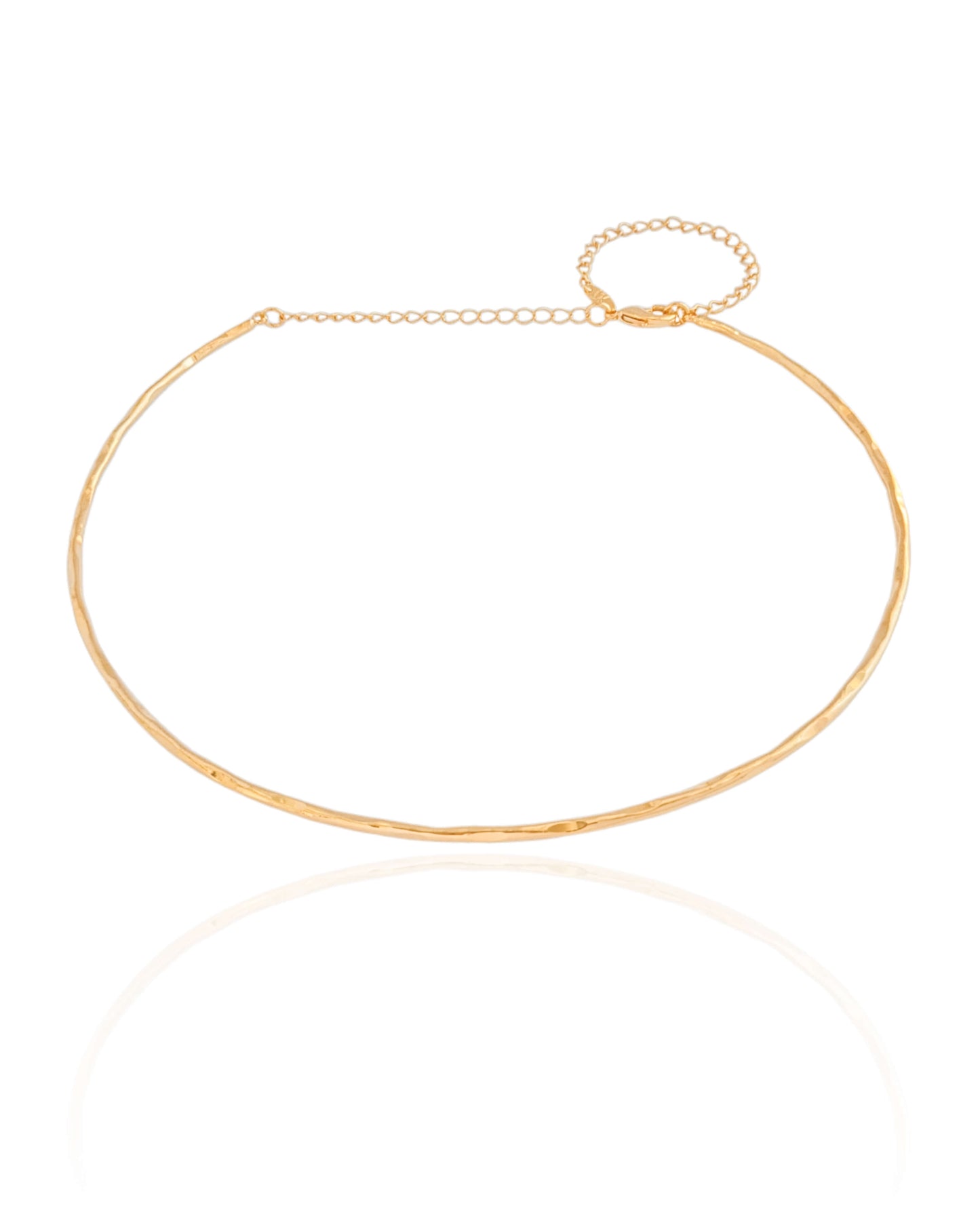 Aro Martelado Banho Ouro 18K