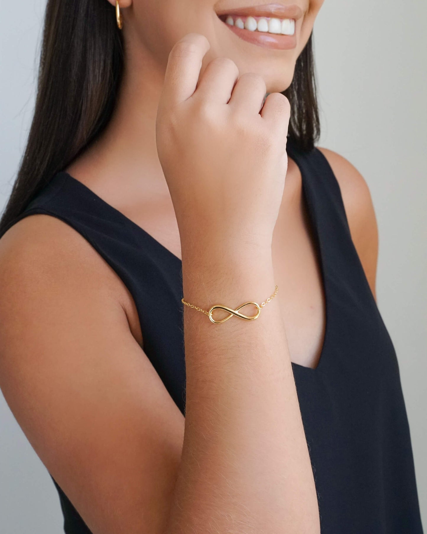 Pulseira Elos Infinito Banho Ouro 18K