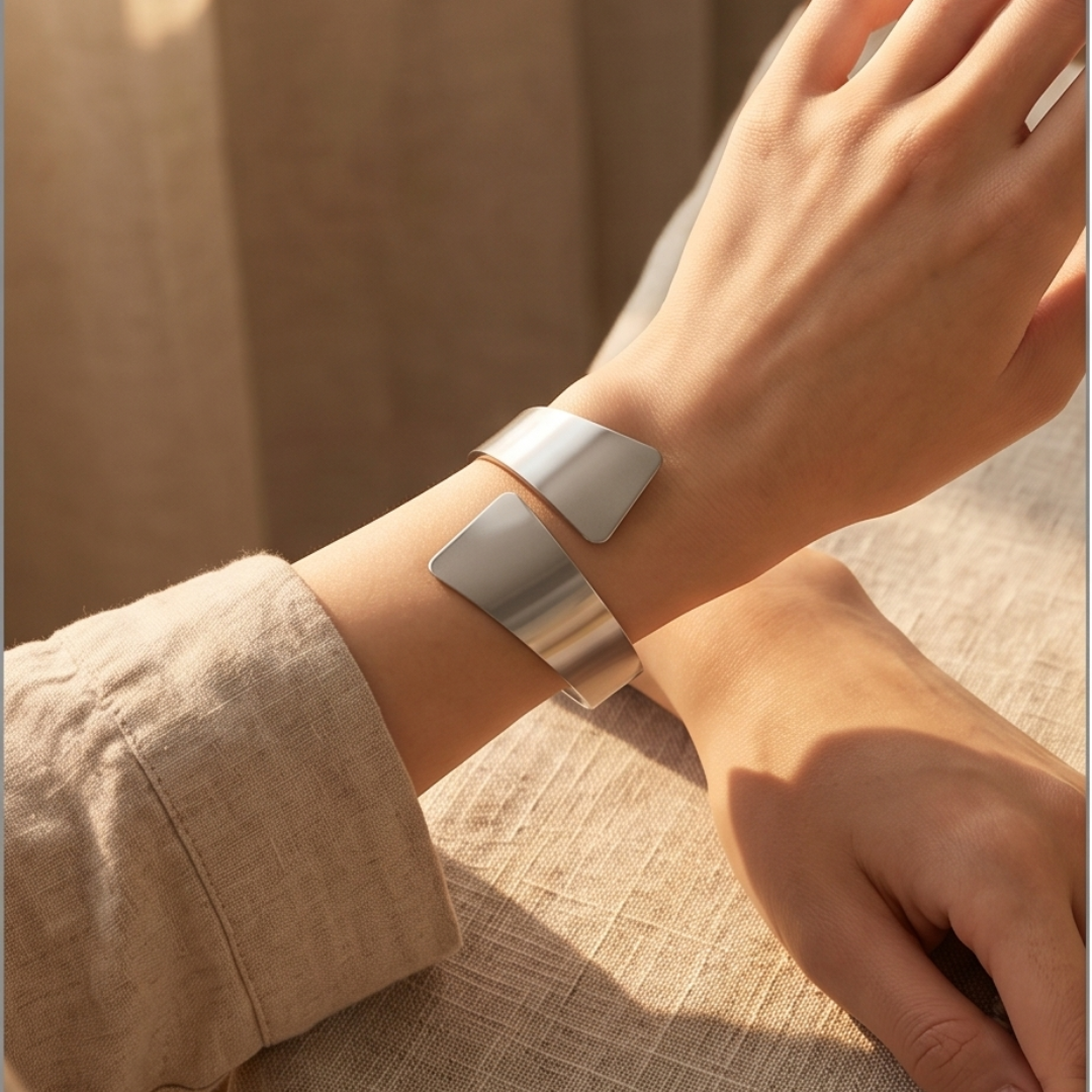 Bracelete Geometrico Aço inoxidável