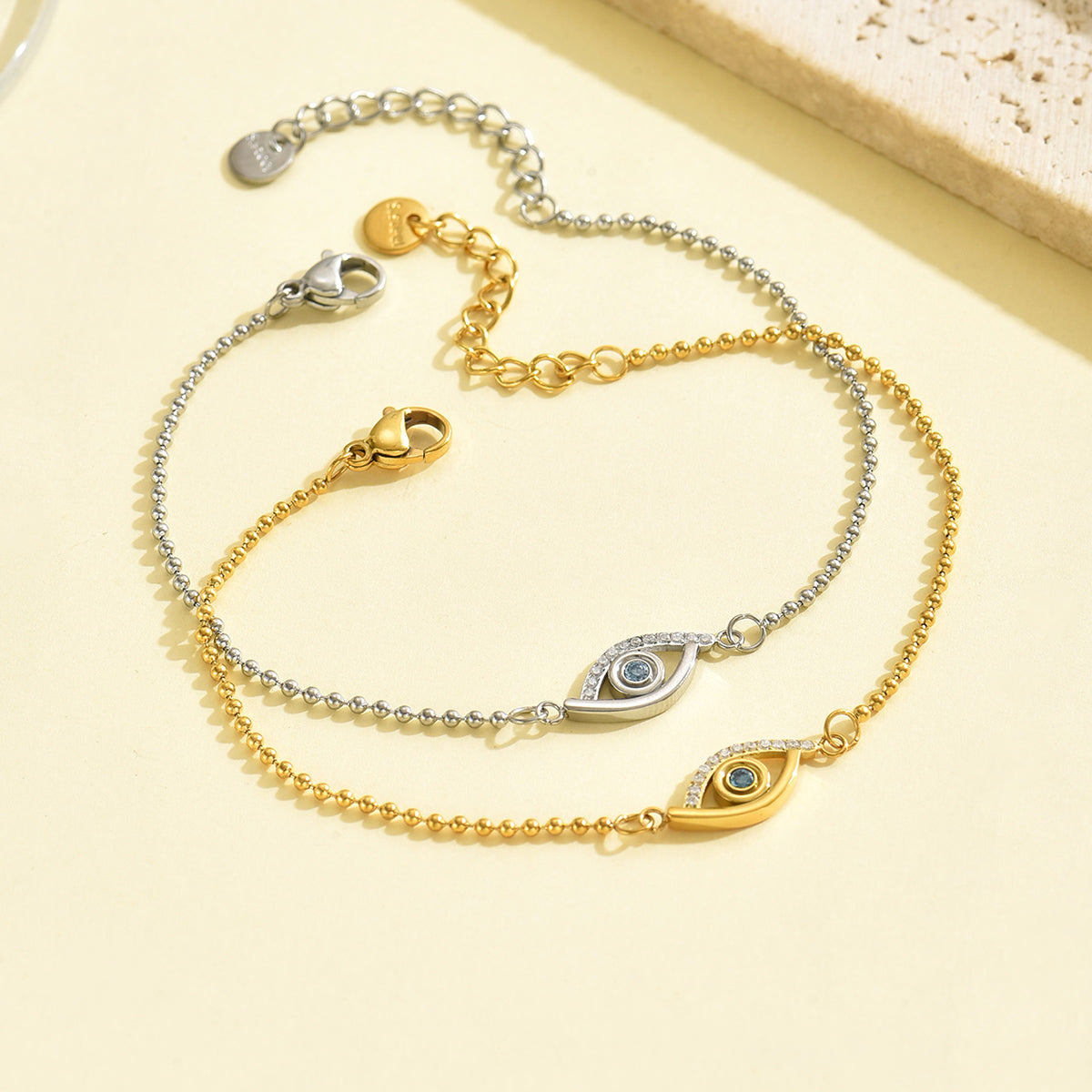 Pulseira Olho Grego - Aço inoxidável