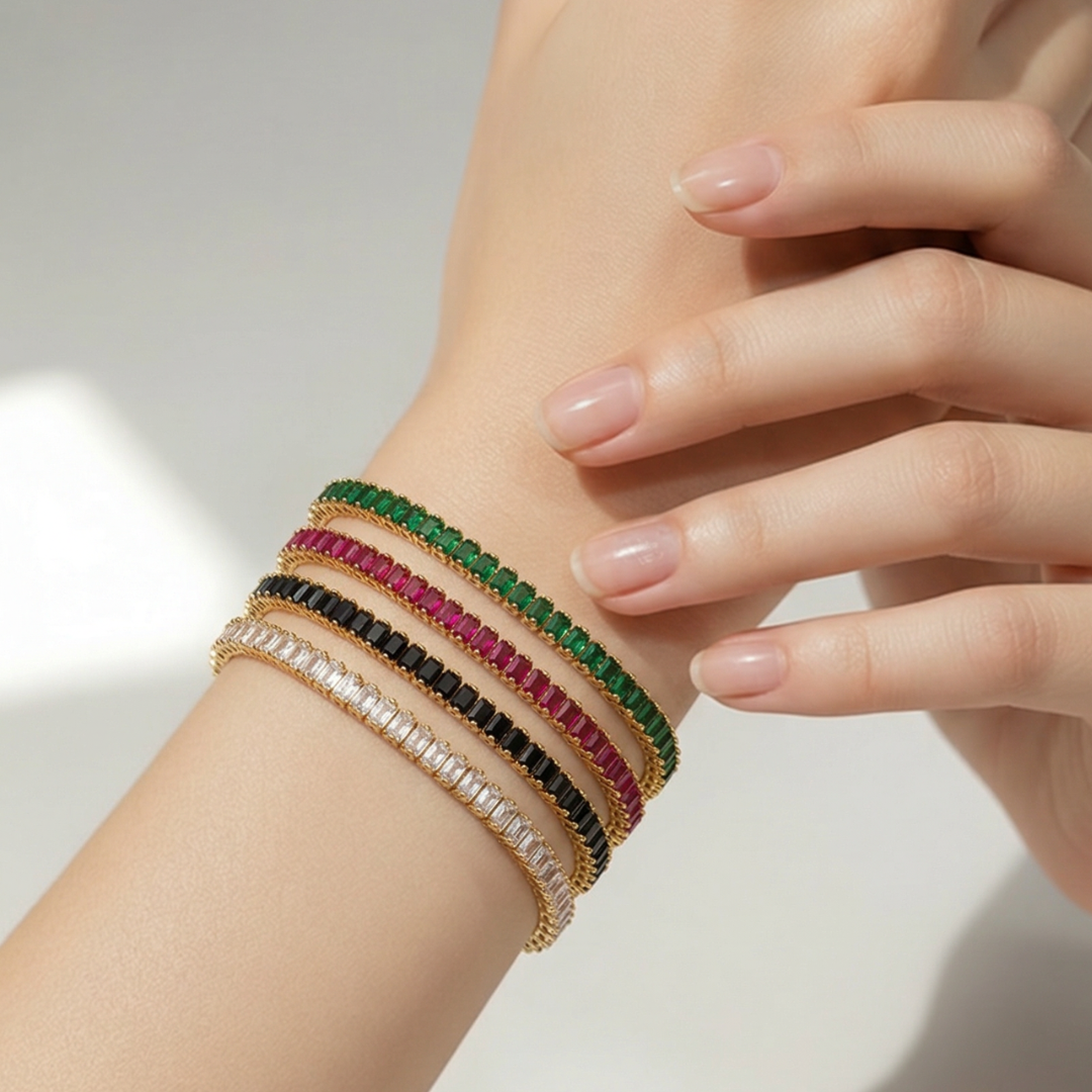 Pulseira Cristais Verde