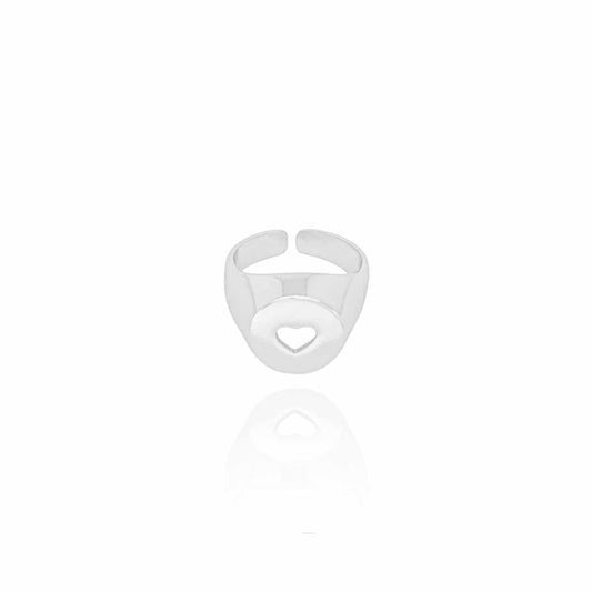 Toothpick Adjustable Ring M White Rhodium