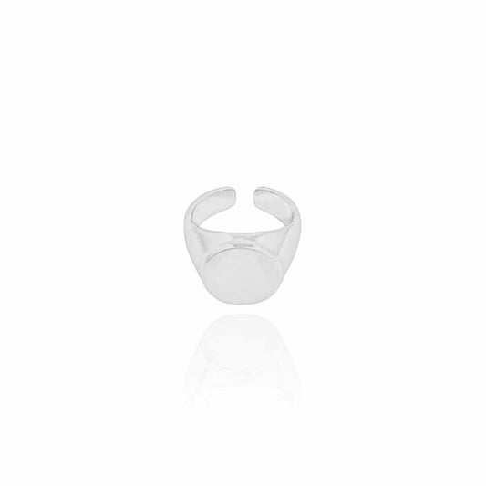 Bague Ajustable Cure-Dent M Rhodié Blanc