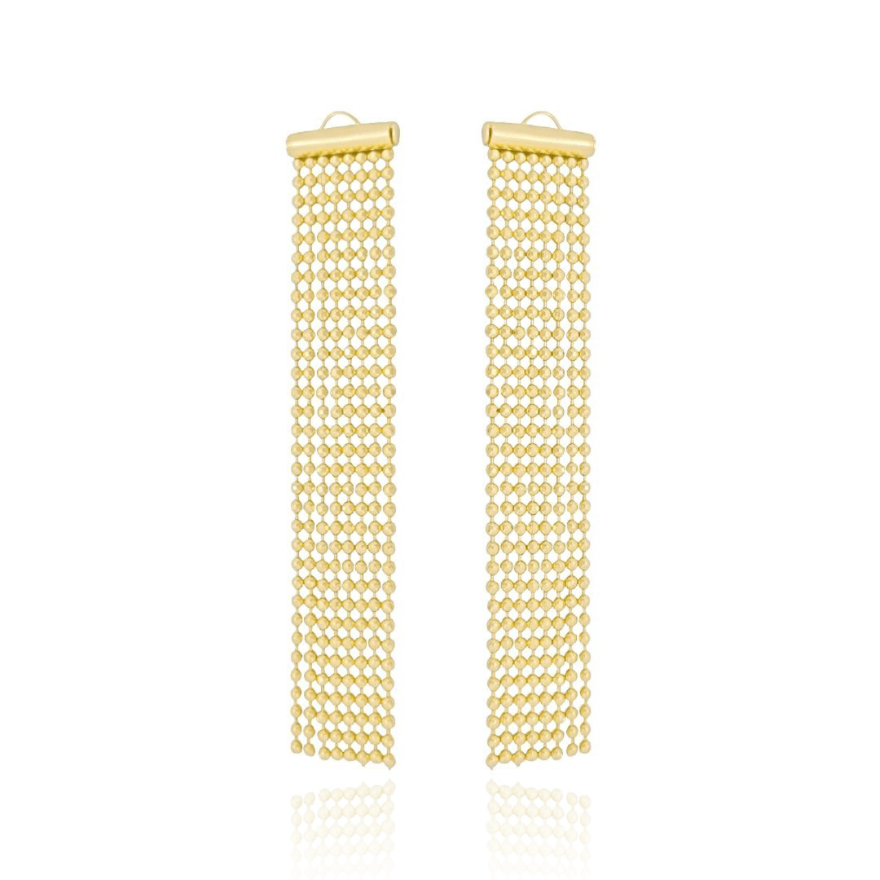 Franja Avulsa com Bolinhas Banho Dourado