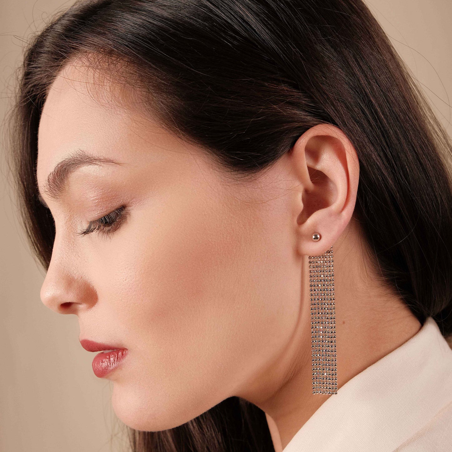 Franja Avulsa com Bolinhas Banho Branco