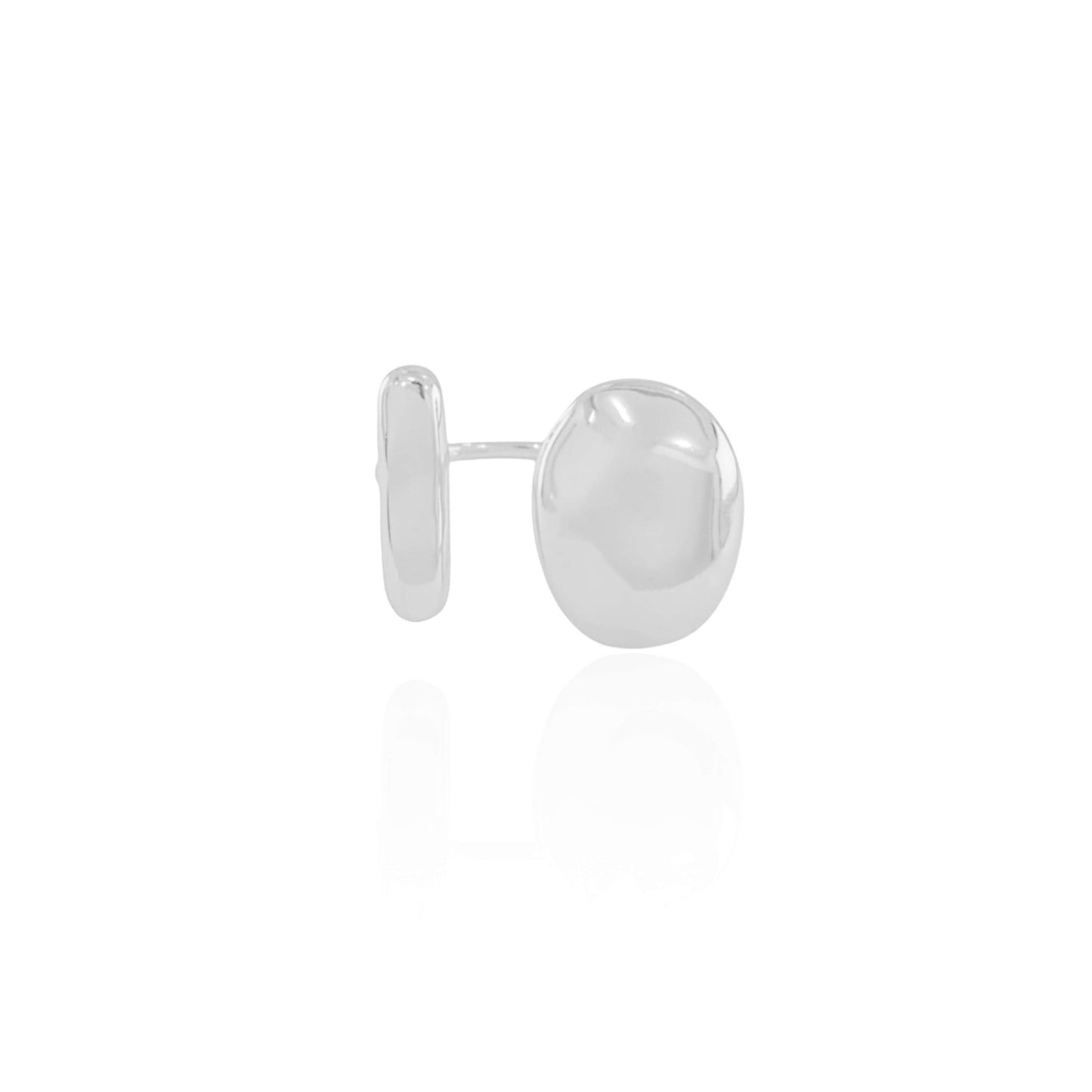 Toothpick Adjustable Ring M White Rhodium