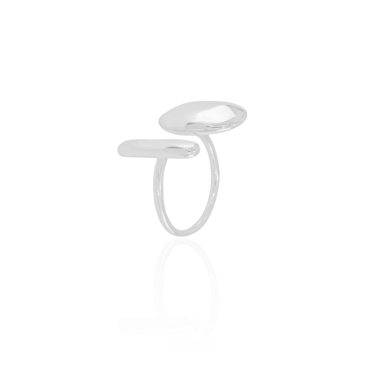 Toothpick Adjustable Ring M White Rhodium