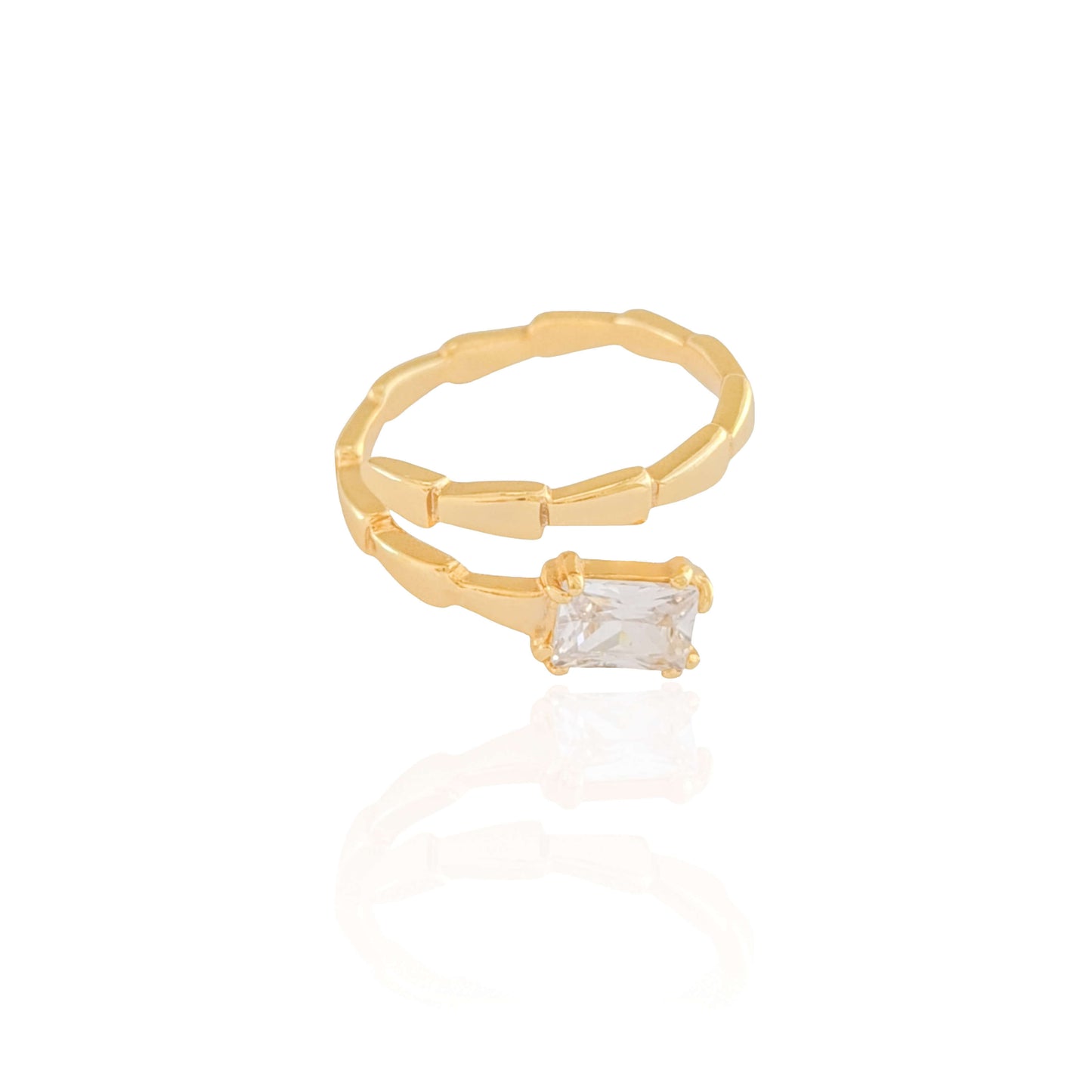 Toothpick M Adjustable Ring 18K Gold Plated