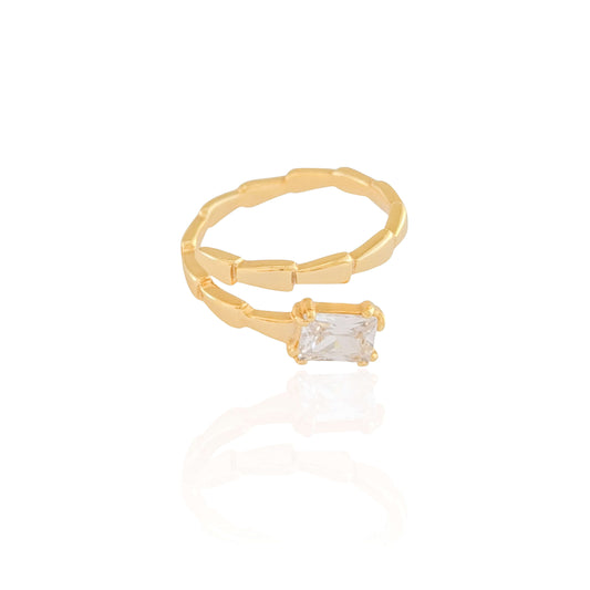 Toothpick M Adjustable Ring 18K Gold Plated