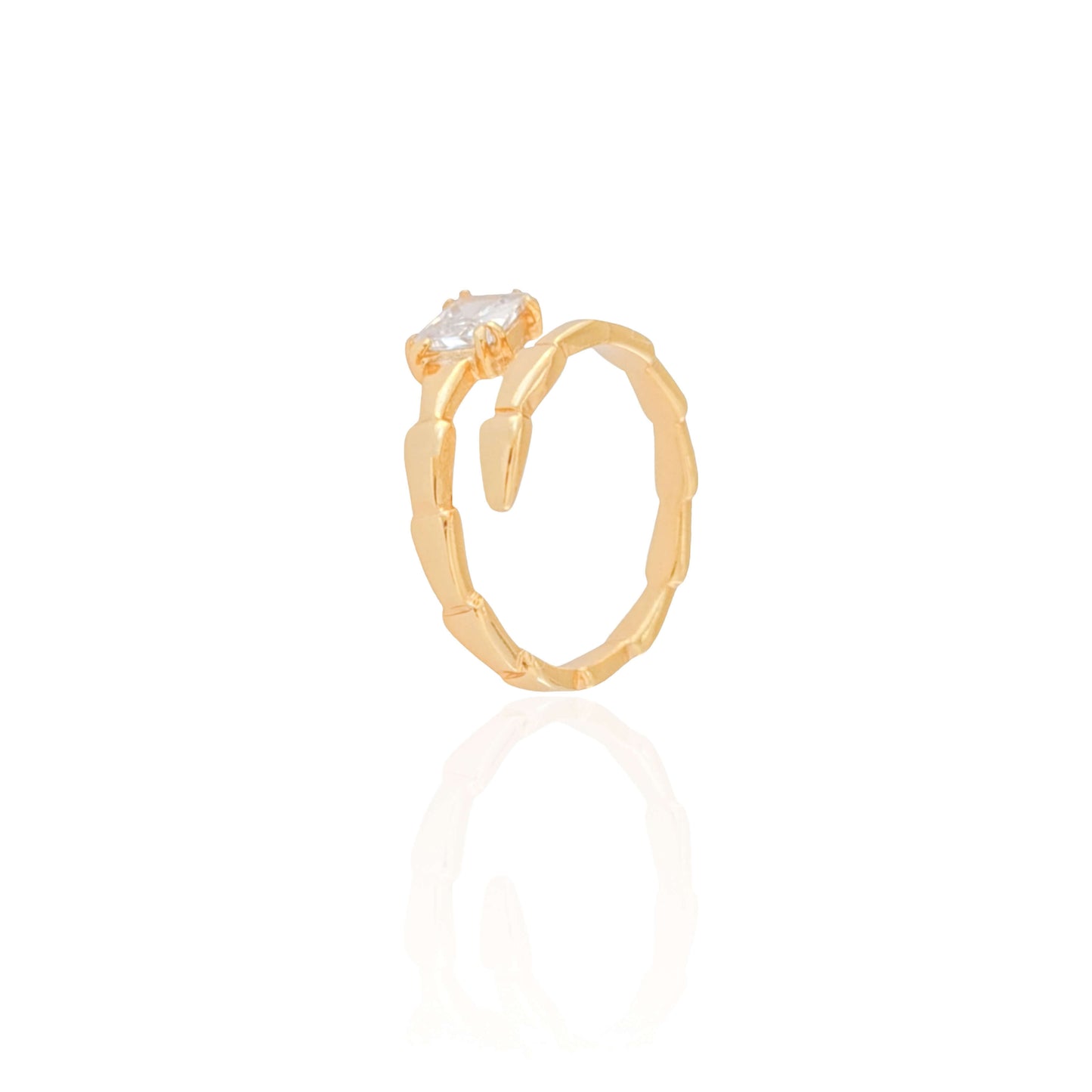 Toothpick M Adjustable Ring 18K Gold Plated
