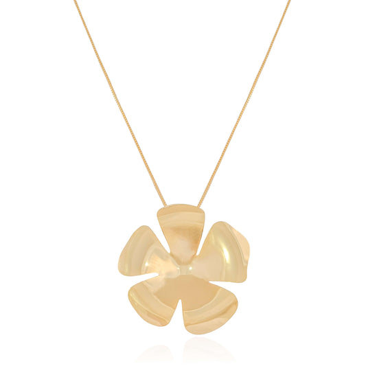 18K Gold Plated Hollow Leaves Choker