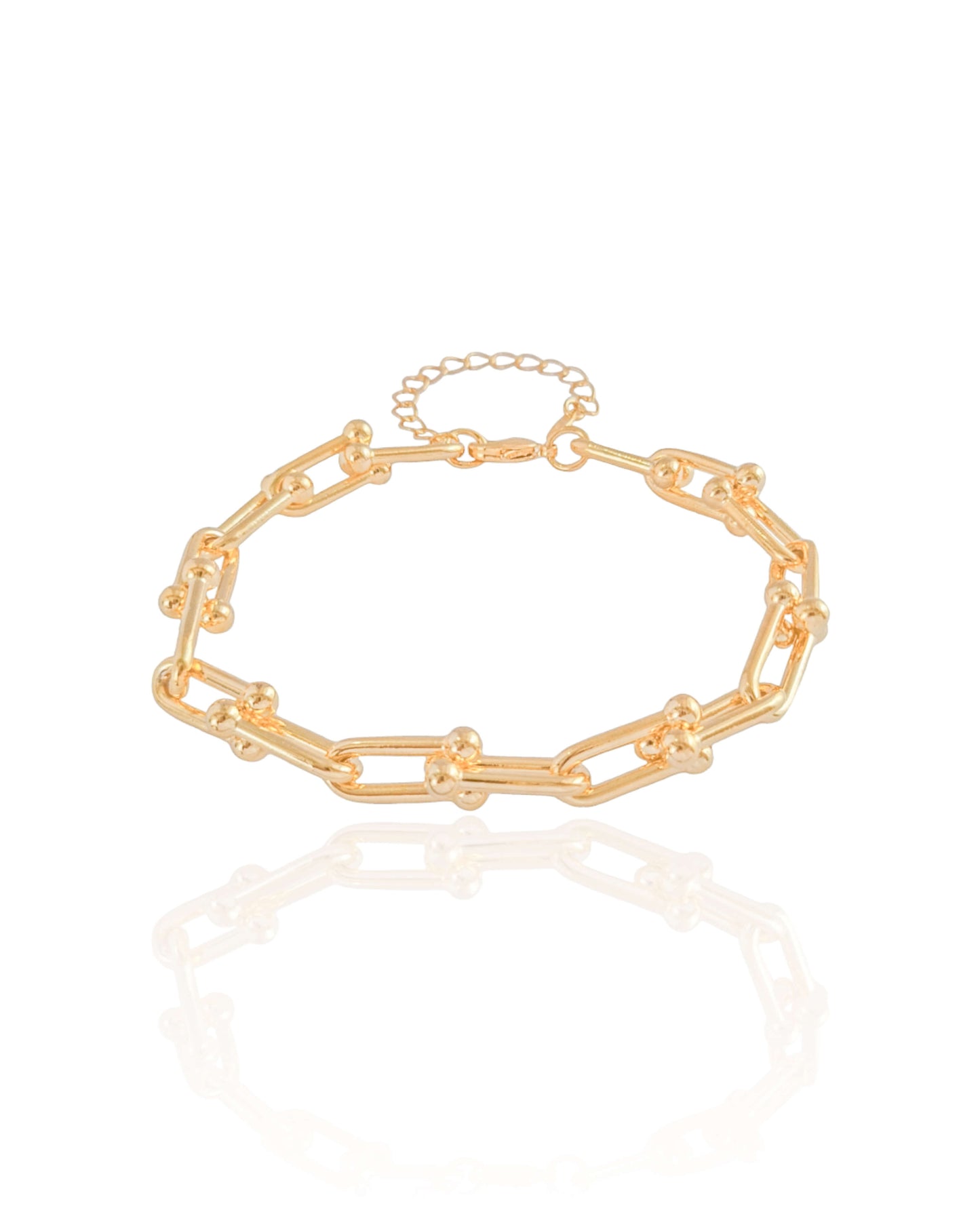 Pulseira Elos U Banho Ouro 18K