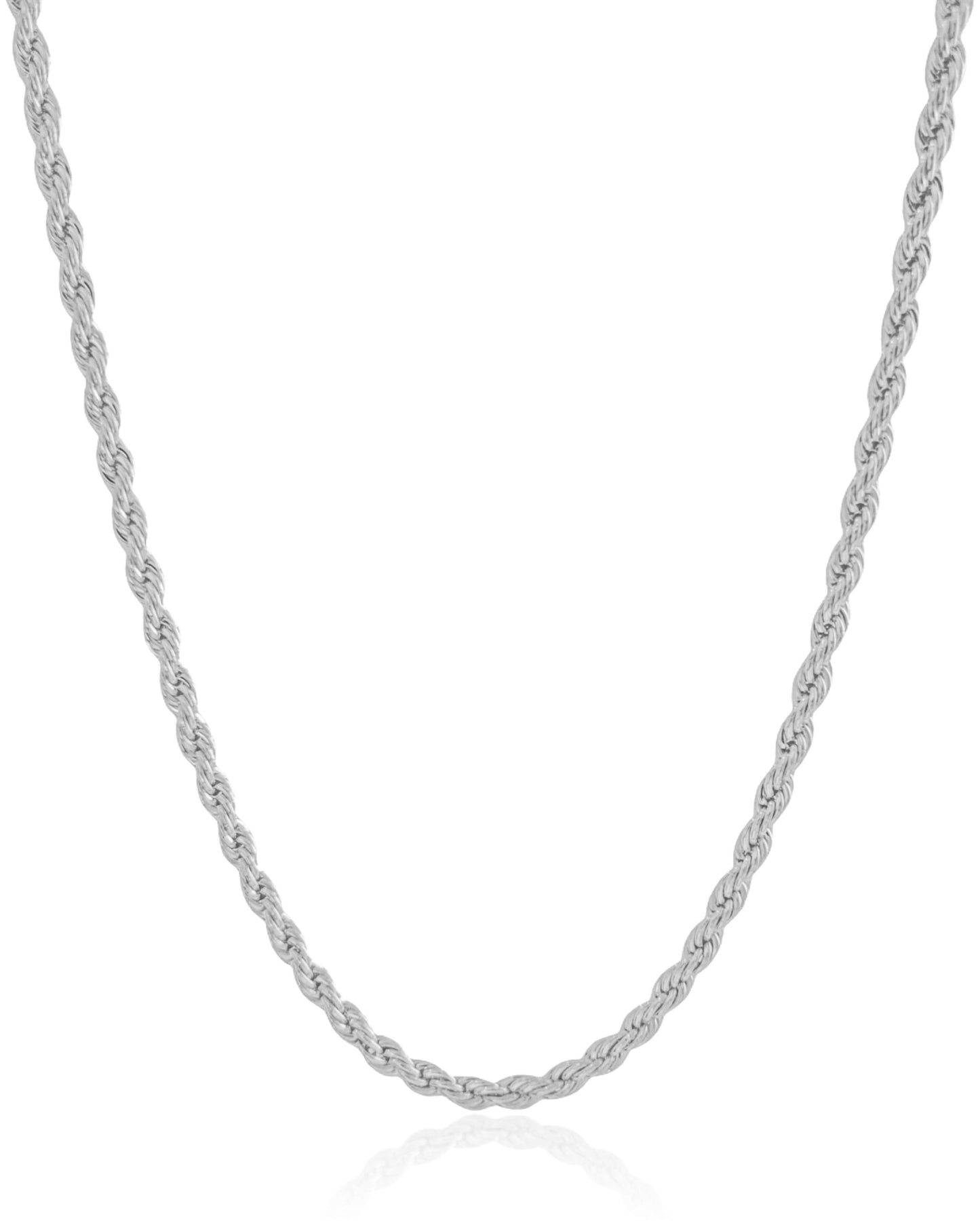 White Rhodium Baiano Cord