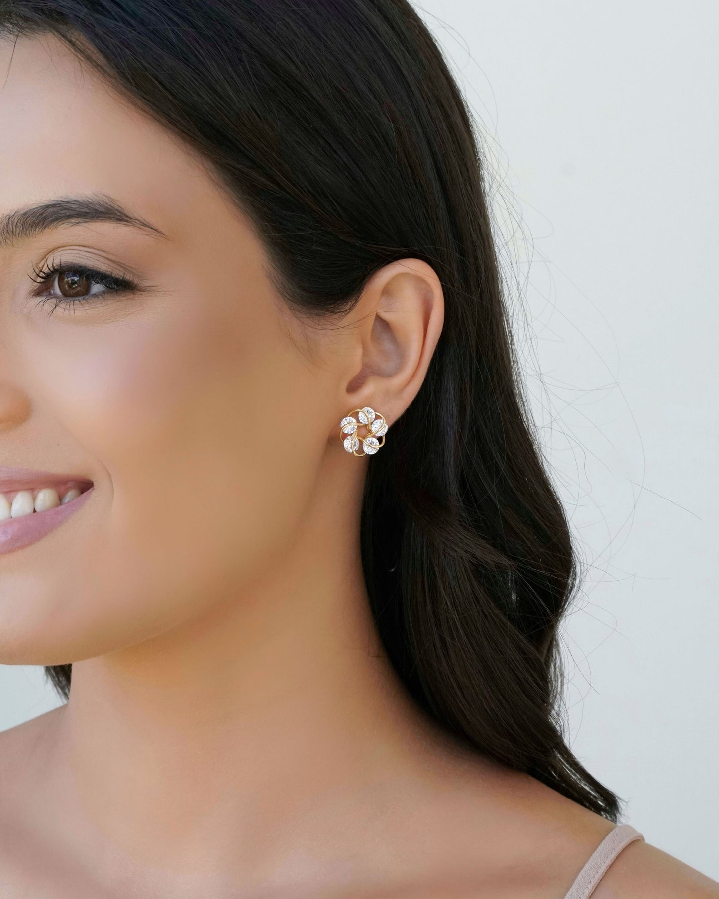 18K Gold Plated U-Link Earring