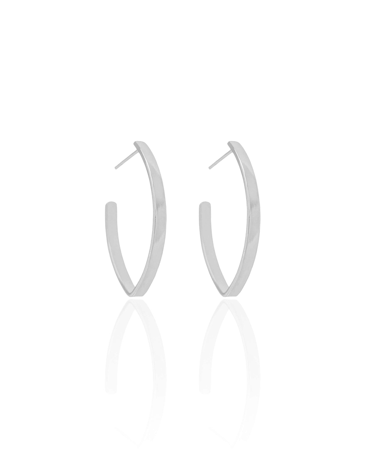 White Rhodium Hollow Heart Studded Ring