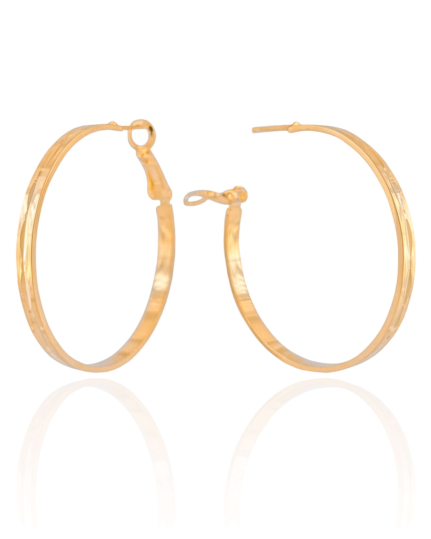 18K Gold Plated U-Link Earring