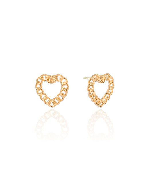 18K Gold Plated U-Link Earring