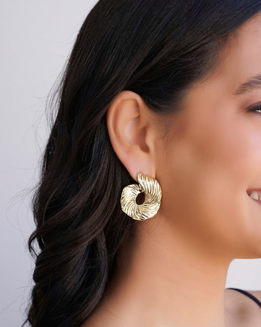 Boucle d'oreille pendante en améthyste rhodiée blanche