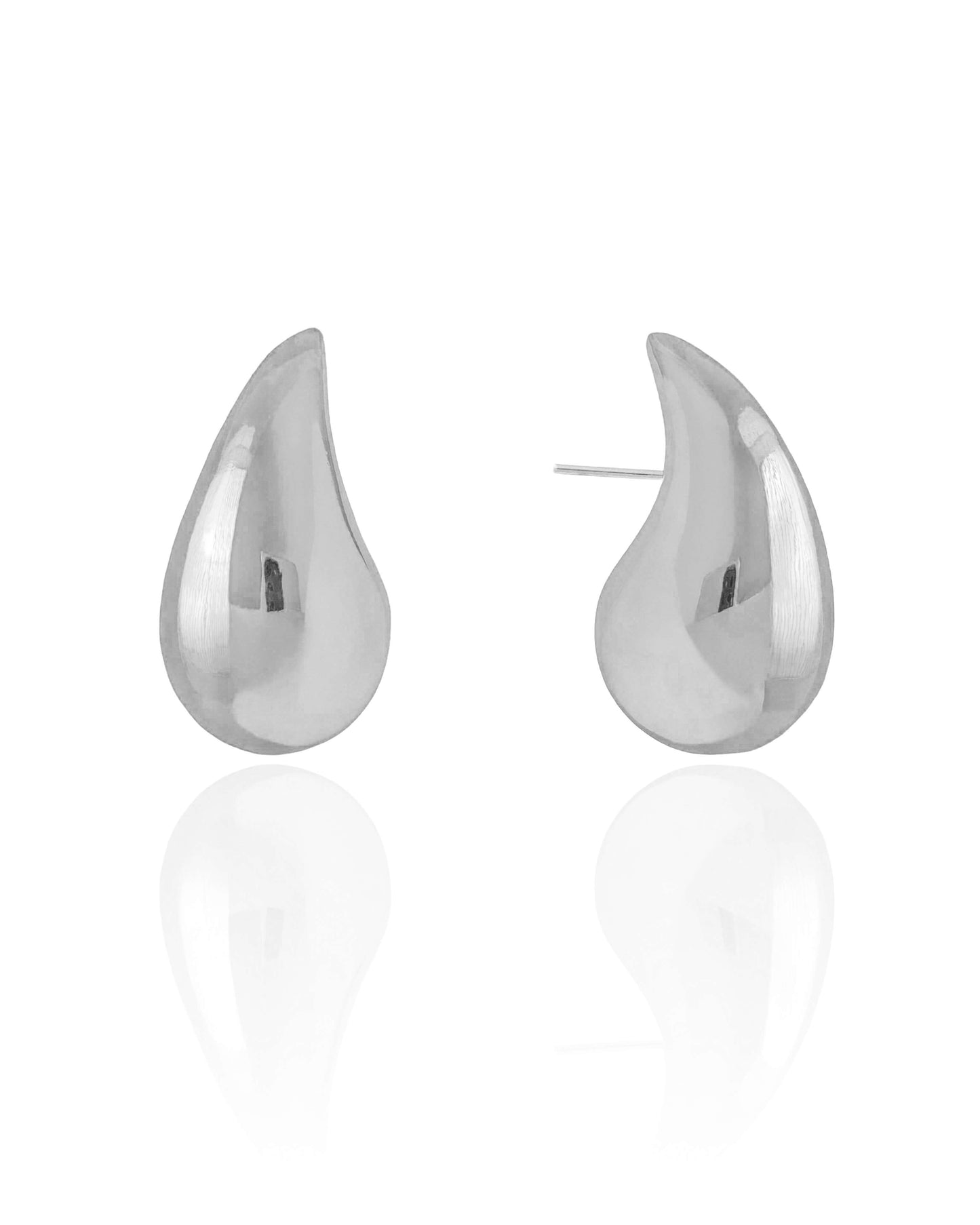 White Rhodium Amethyst Drop Earring