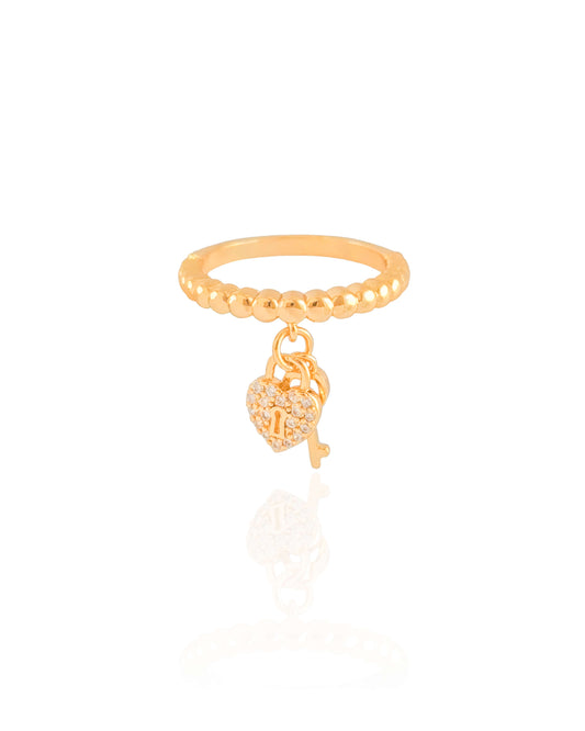 Cross Adjustable Ring M Rhodium White
