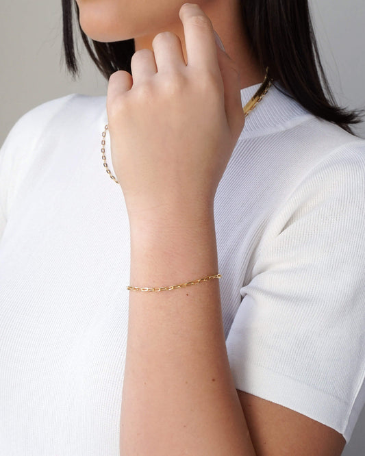 18K Gold Plated U Link Bracelet