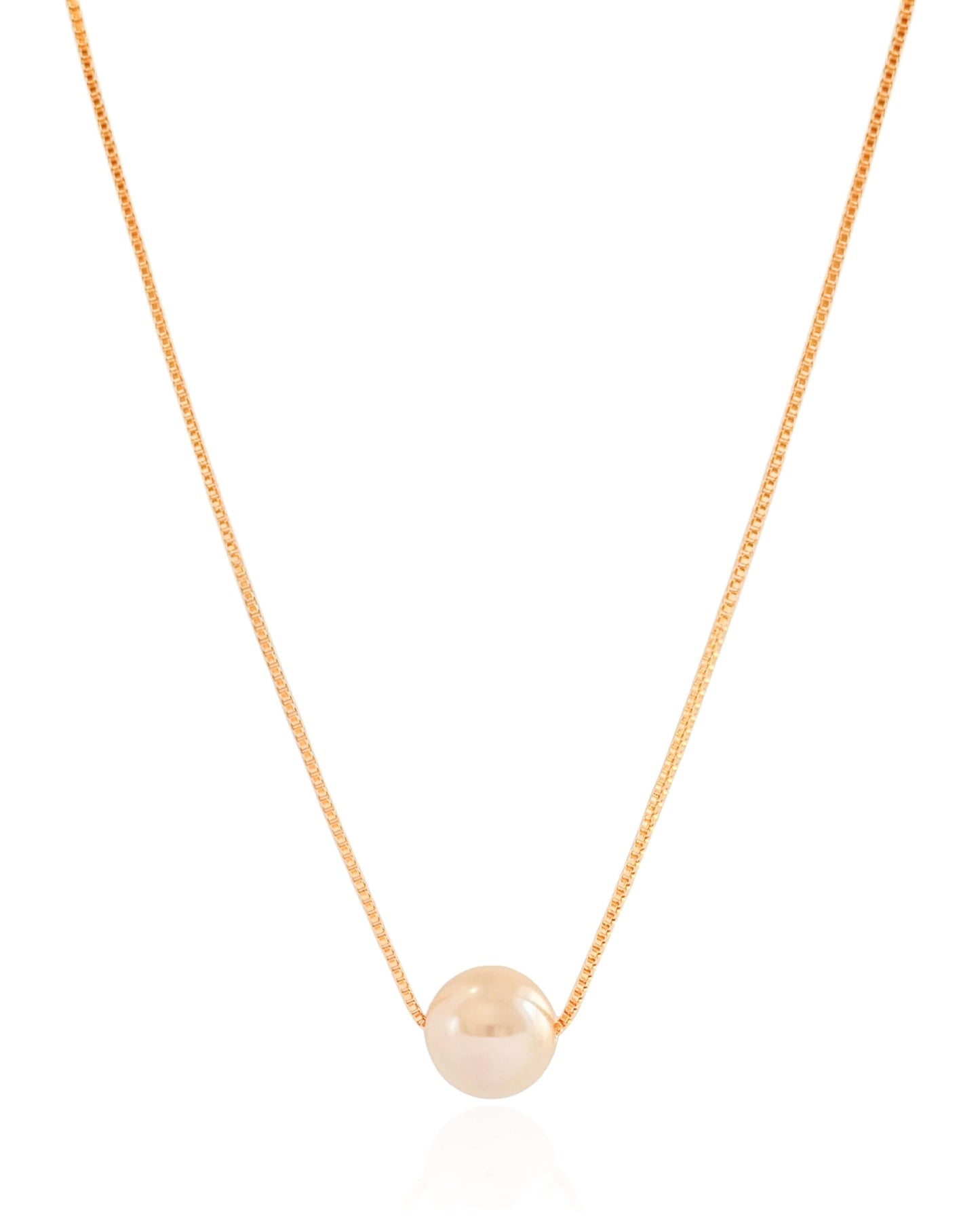 Gargantilha Veneziana Pérola 10 mm Banhado a Ouro 18K - 45 cm