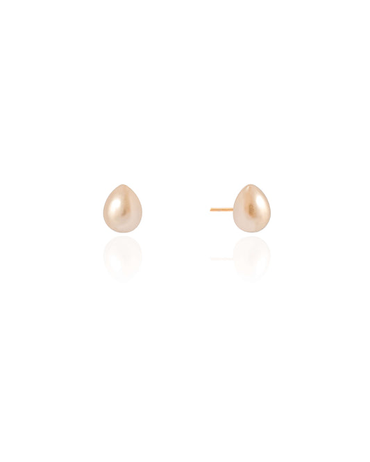 Brinco Gota Pérola 1.0 cm Banhado a Ouro 18K