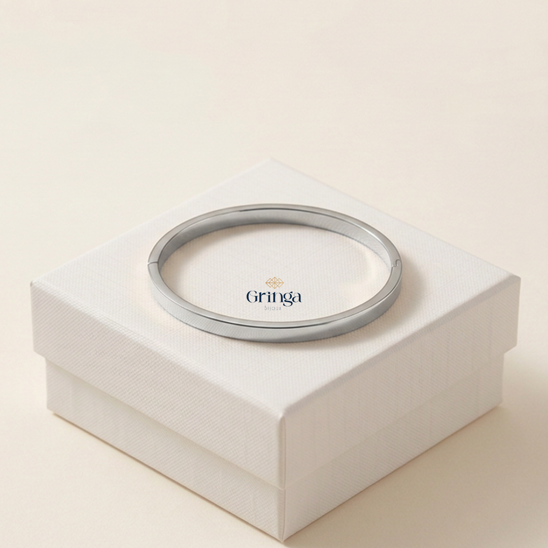 Bracelete Liso 4mm - Aço Inoxidável