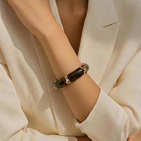 Pulseira Acrílico Marrom - Bijuteria