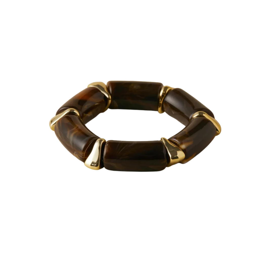 Pulseira Acrílico Marrom - Bijuteria