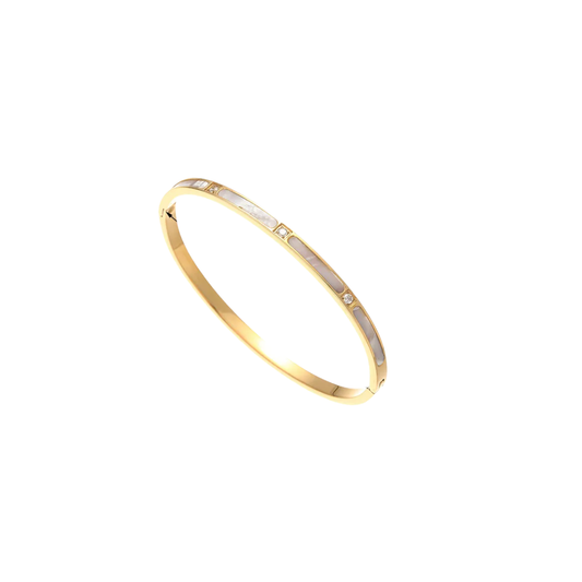 Pulseira madrepérola com zircônia
