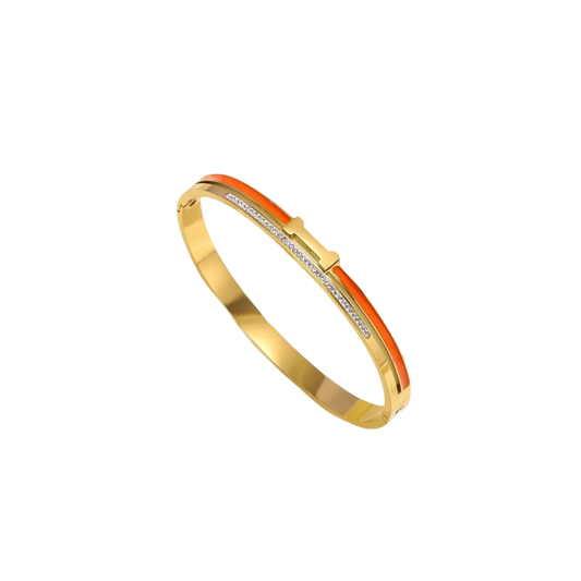Bracelete lnspiracao com Zircônias - Banho Ouro 18K
