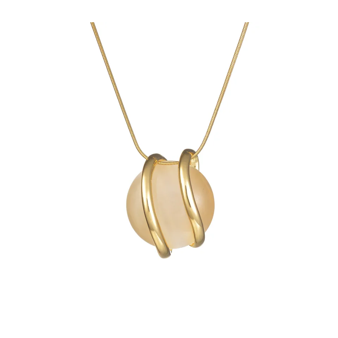 Colar oval geométrico