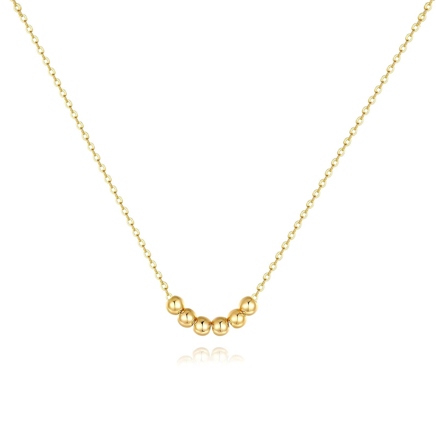 Colar Bolinhas- aço inoxidável banhado a ouro 18K