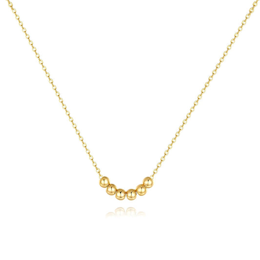 Colar Bolinhas- aço inoxidável banhado a ouro 18K