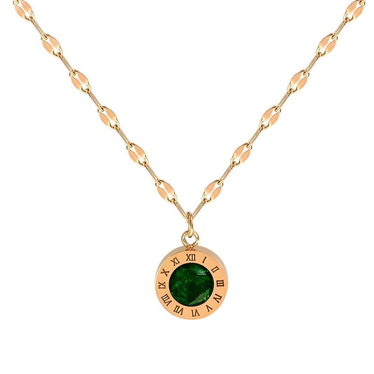 Collier en acier inoxydable plaqué or 18 carats