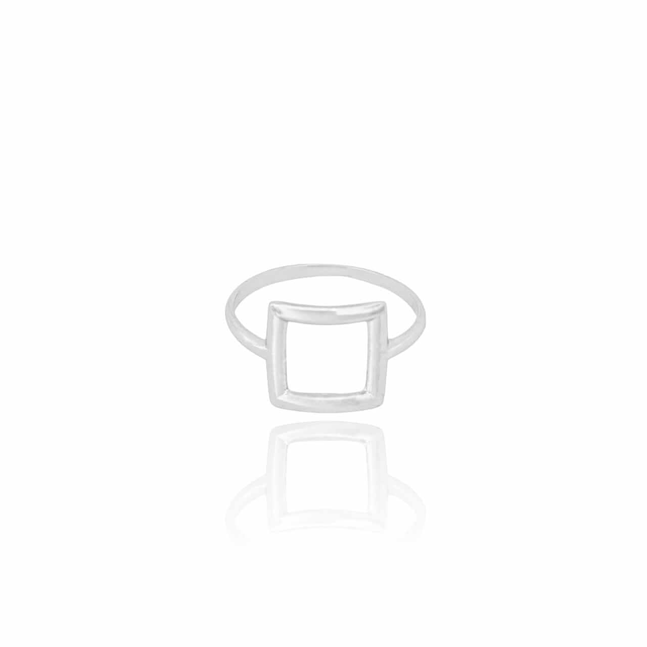 Toothpick Adjustable Ring M White Rhodium