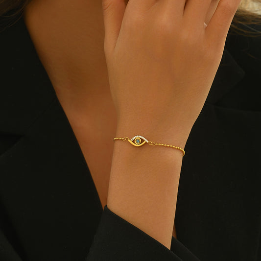 Pulseira Olho Grego - Aço inoxidável