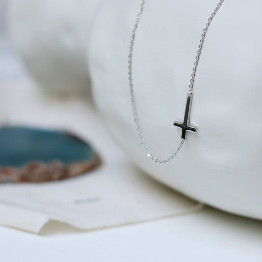 Colar Crucifixo- Aço Inoxidável