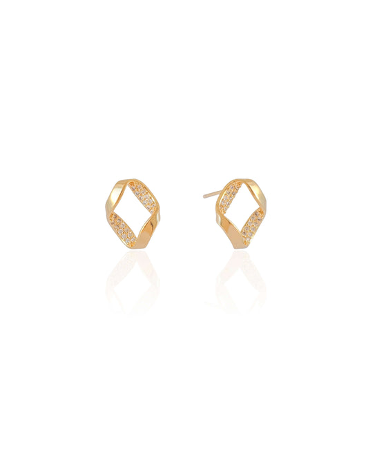 Crystal Studded Twisted Earring