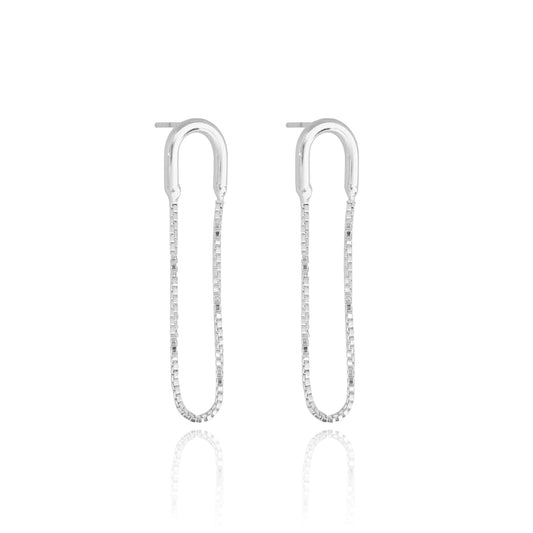 Brinco Meia Argola Corrente