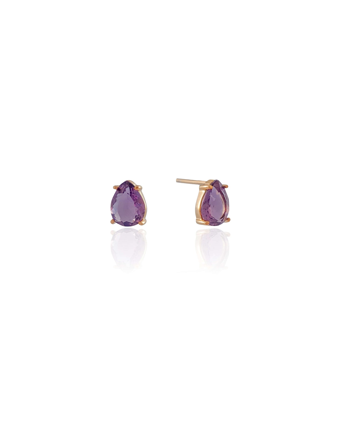 18K Gold Plated Amethyst Drop Earring