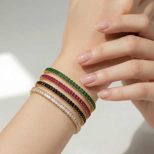 Pulseira Cristais Preto